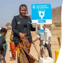 This photo describes the water campaign we had in two villages to educate the community about the importance of clean water and sanitation and how to ensure that water is not wasted.